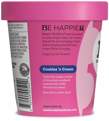 Baskin Robbins® Cookies 'n Cream Ice Cream Pint Perspective: right