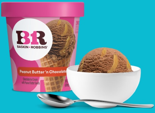 Baskin Robbins Peanut Butter 'N Chocolate Ice Cream Perspective: right
