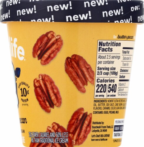 Fairlife® Butter Pecan Light Ice Cream Pint Perspective: right
