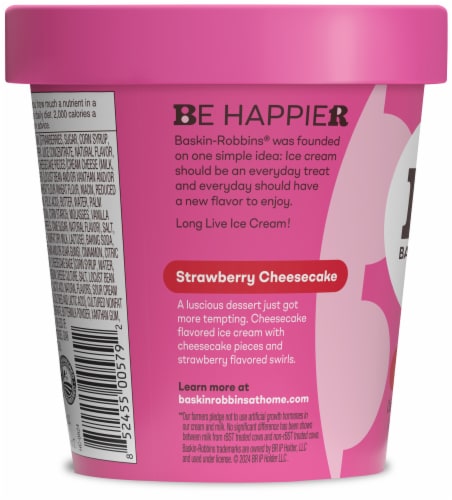 Baskin Robbins® Strawberry Cheesecake Ice Cream Perspective: right