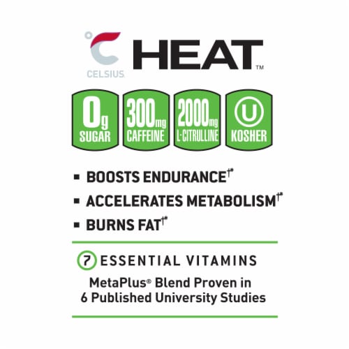 CELSIUS HEAT Sparkling Cherry Lime Energy Drink Perspective: right