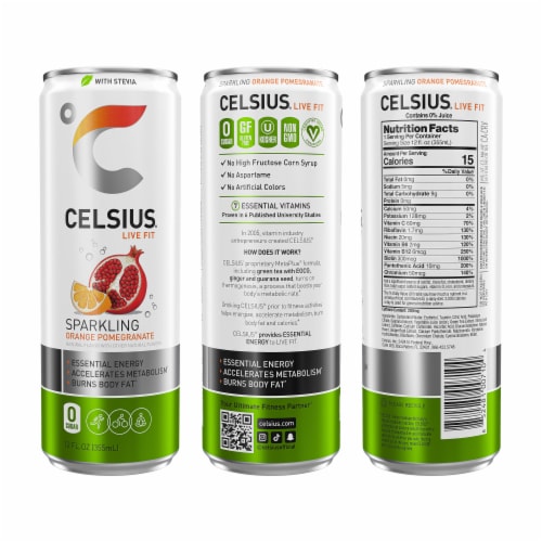 CELSIUS® Energy Drink Natural Variety Pack Cans Perspective: right