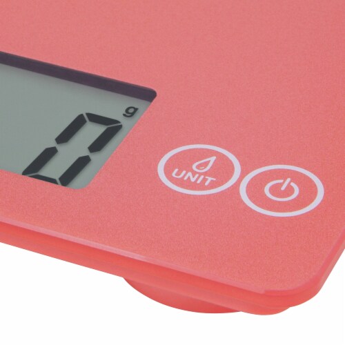 Escali Atri Glass Red Digital Scale Perspective: right