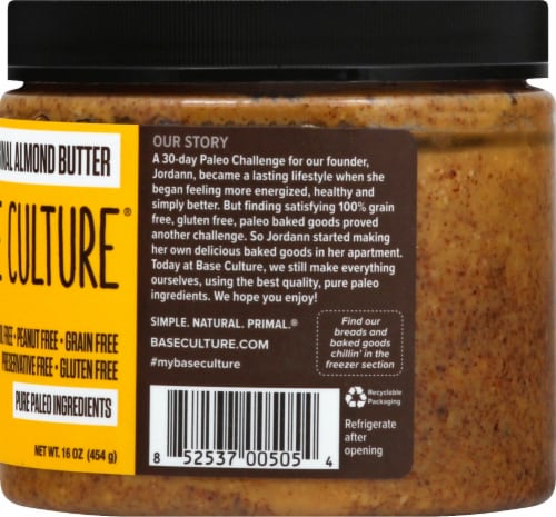 Base Culture Original Almond Butter Perspective: right