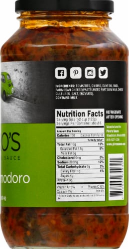Pirro's Sauce Pesto Pomodoro Sauce Perspective: right