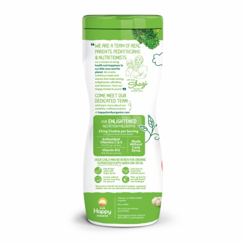 Happy Baby Organic Apple Puffs Baby Food Perspective: right