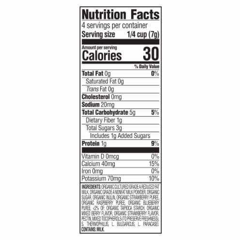 Happy Baby Organic Yogis Freeze-Dried Yogurt & Fruit Snacks Mixed Berry Bag Perspective: right
