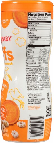 Happy Baby® Organics Superfood Puffs Sweet Potato & Carrot Baby Grain Snacks Perspective: right