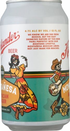 Highlander® Beer Montanesa Mexican Lager Perspective: right