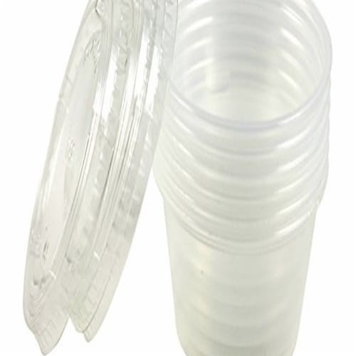 Culinary Elements® Clear Plastic Condiment Cups with Lids Perspective: right