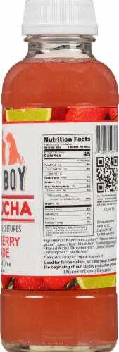 Lenny Boy Strawberry Limeade Kombucha Perspective: right