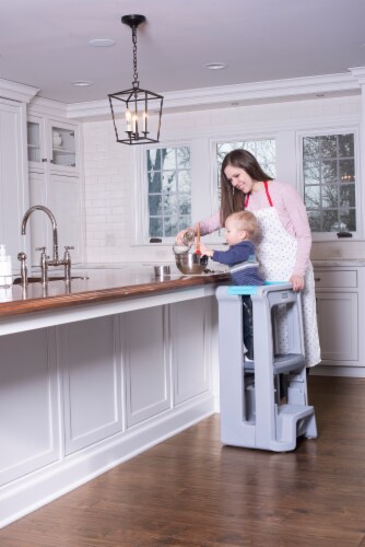Simplay3 Toddler Tower Adjustable Stool - Gray Perspective: right