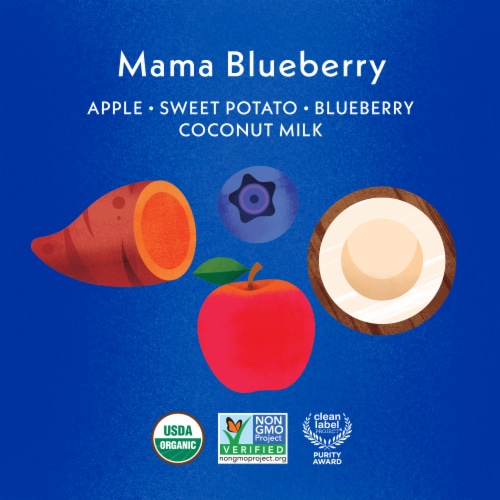 Once Upon a Farm™ Mama Blueberry Organic Kids Snack Pouch Perspective: right
