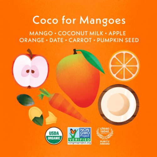Once Upon a Farm™ Coco for Mangoes Organic Dairy Free  Smoothie Pouch Perspective: right