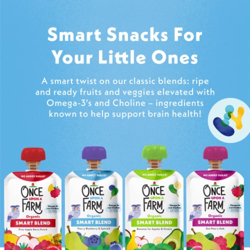 Once Upon a Farm™ Organic Smart Blend Kids Snack Pouch Perspective: right