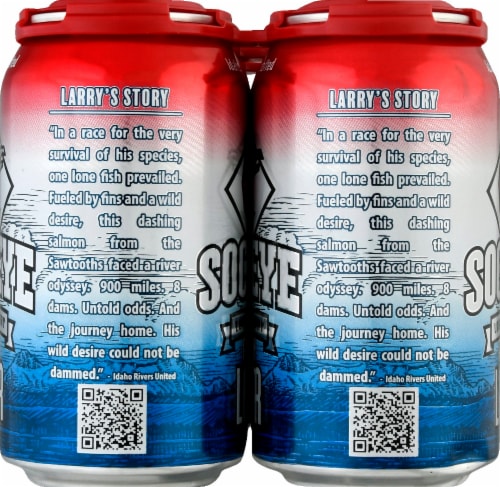 Sockeye Brewing Lonesome Larry Lager Beer Perspective: right