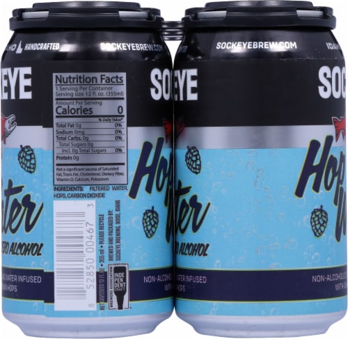Sockeye Hop Water Zero Alcohol Beer Cans Perspective: right