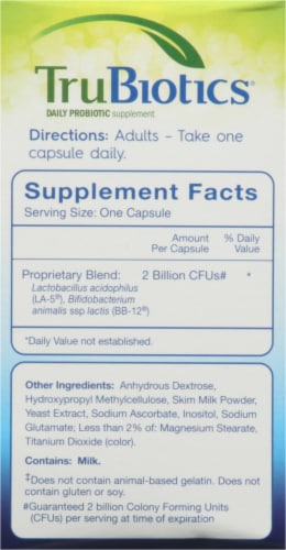 TruBiotics® Probiotic Capsules Perspective: right