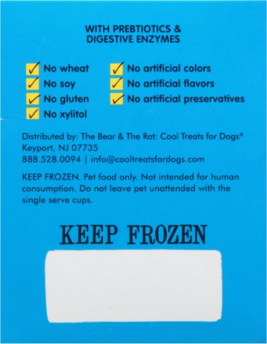 The Bear & The Rat Bacon Peanut Butter Frozen Yogurt Dog Treat Perspective: right
