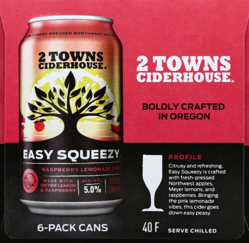 2 Twons Ciderhouse® Easy Squeezy Raspberry Lemonade Cider Perspective: right
