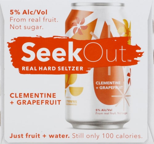 SeekOut Clementine & Grapefruit Real Hard Seltzer Perspective: right