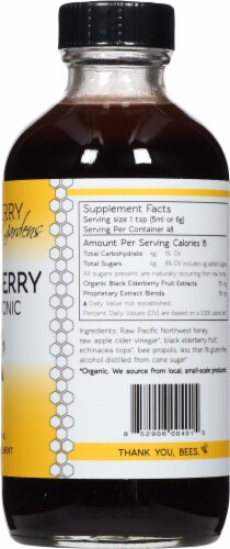 Mickelberry Gardens  Elderberry Raw Honey Tonic Perspective: right