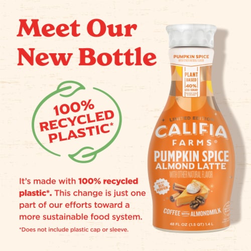 Califia Farms® Pumpkin Spice Latte Almondmilk Cold Brew Coffee Perspective: right