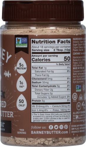 Barney Butter® Chocolate Powdered Almond Butter Perspective: right