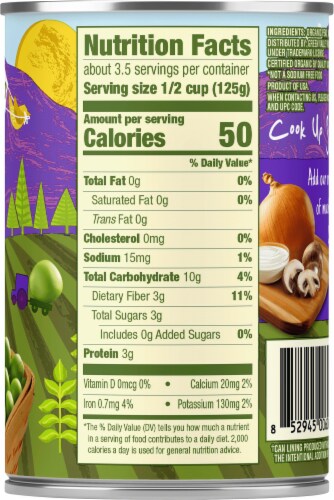 Green Valley® Organics No Salt Added Peas Perspective: right