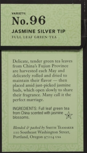 Steven Smith Teamaker Jasmine Silver Tip Green Tea Sachets Perspective: right