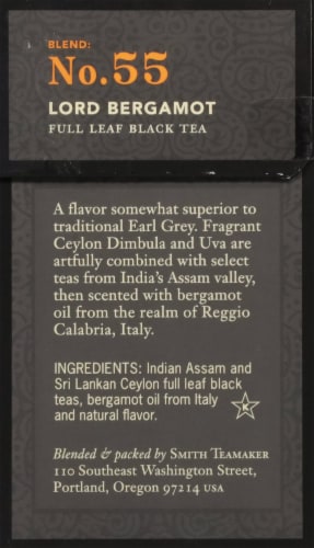 Steven Smith Teamaker Lord Bergamot Black Tea Sachets Perspective: right