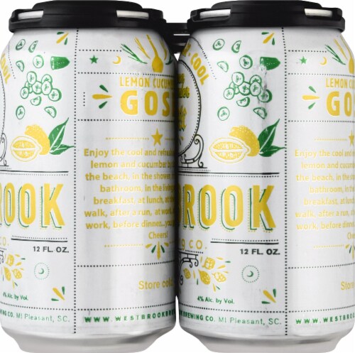 Westbrook Brewing Company Lemon Cucumber Gose Perspective: right