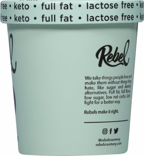 Rebel Keto Mint Chip Ice Cream Pint Perspective: right