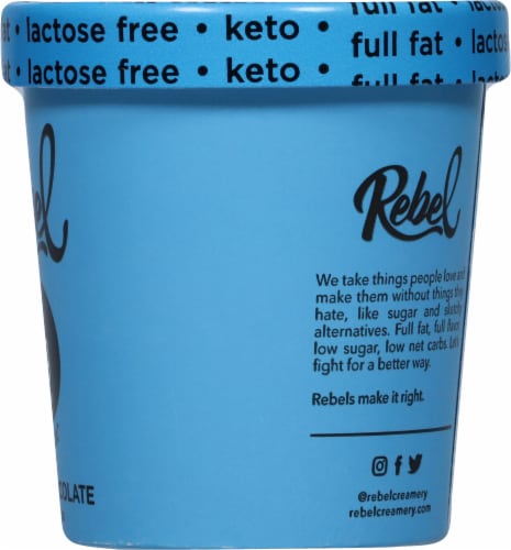 Rebel Triple Chocolate Keto Ice Cream Perspective: right
