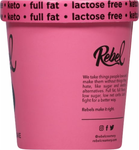 Rebel Keto Birthday Cake Ice Cream Perspective: right