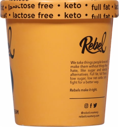Rebel Orange Cream Keto Ice Cream Perspective: right