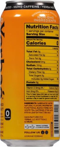 Yerbae® Mango Passionfruit Plant-Based Energy Drink Perspective: right