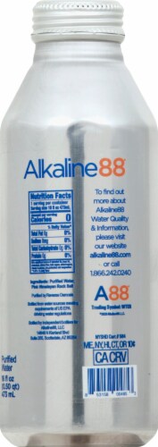 Alkaline88® Purified & Enhanced Mineral Bottled Water Perspective: right