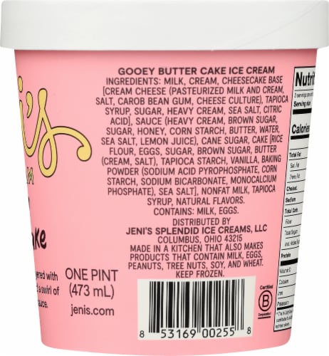 Jeni's Gooey Butter Cake Ice Cream Pint Perspective: right