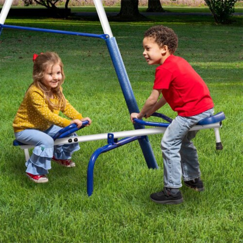 XDP Recreation Freedom Fun Play Swing Set w/See Saw, Super Disc, Swings