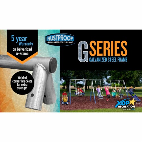 XDP Recreation Fun All Mighty Swing Set w/See Saw, Super Disc, Swings
