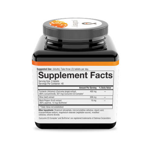 Youtheory Turmeric Advanced Supplement Tablets Perspective: right