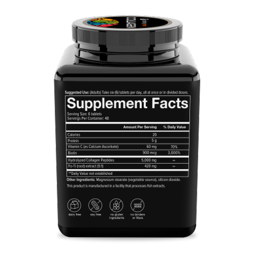 Youtheory Men's Collagen Supplement Tablets Perspective: right