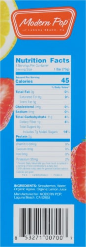 Modern Pop™ Strawberry Lemonade Fruit Bars Perspective: right