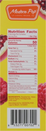 Modern Pop Raspberry Pomegranate Fruit Bars Perspective: right