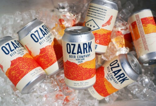 Ozark Beer Company Lager Craft Beer Perspective: right