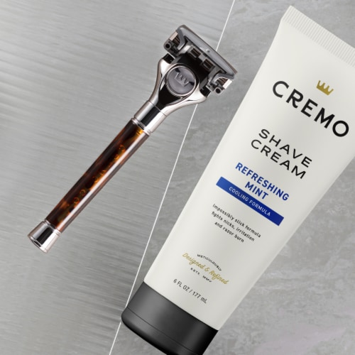 Cremo Cooling Shaving Cream for Men Hydrating Refreshing Mint Scent Perspective: right