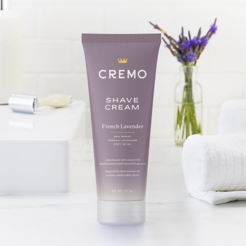 Cremo Shave Cream for Women Luxuriously Rich Moisturizing Cream French Lavender Scent Perspective: right