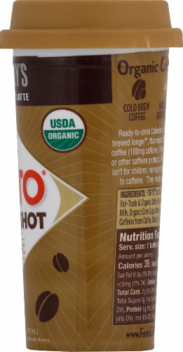 Forto Organic Hershey Chocolate Coffee Energy To Go Energy Shot Perspective: right