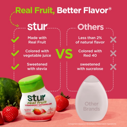 Stur Simply Strawberry Watermelon Antioxidant Water Enhancer Perspective: right